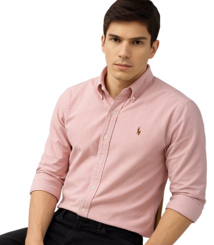 Classic Pink Button-Down Oxford Shirt